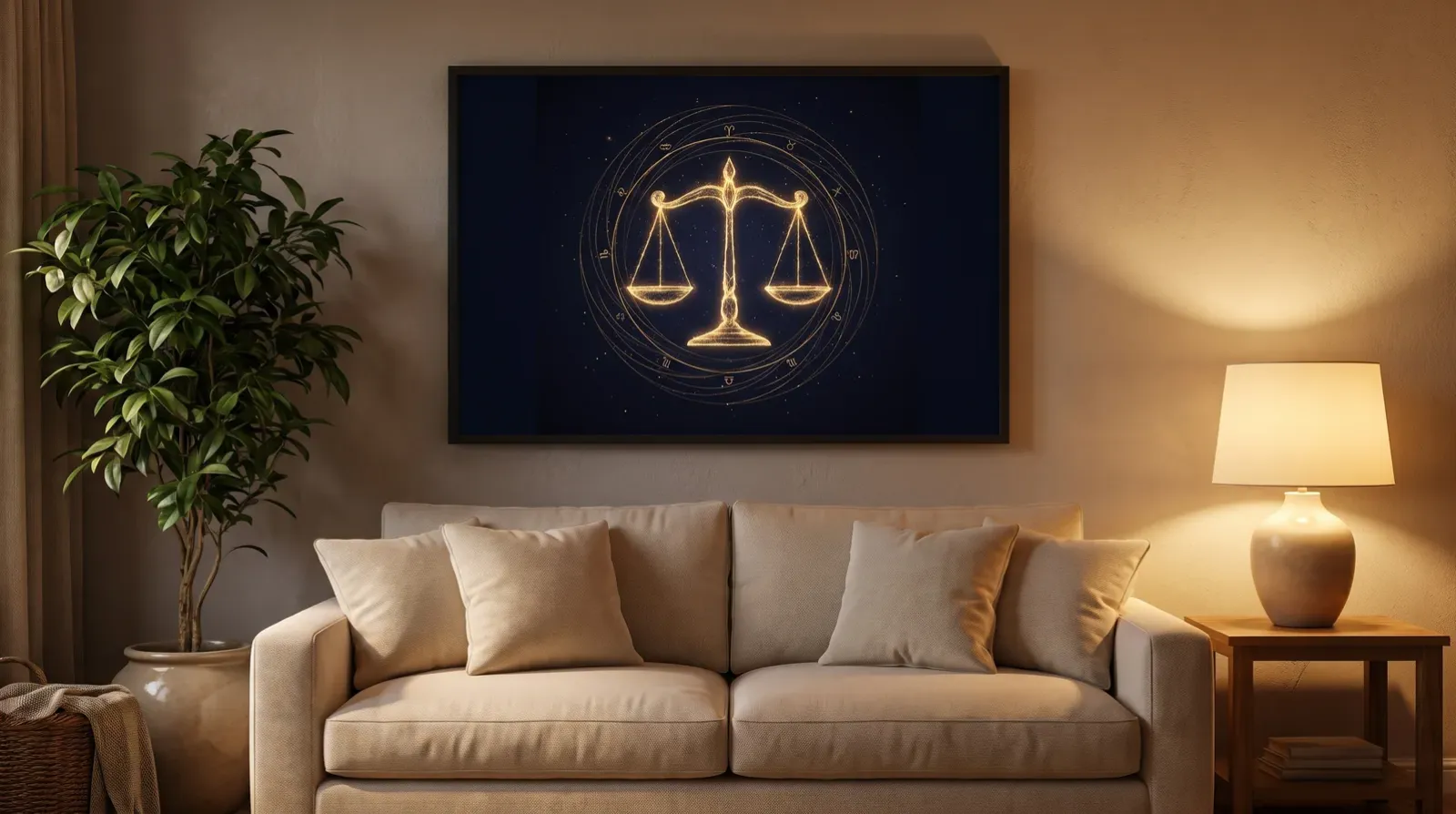 Design-Horoskop im Wohnzimmer